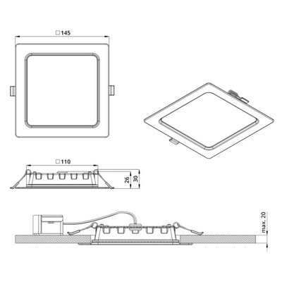  PROMLED  Q 5 S IP20 CRI80 3000  (,    )